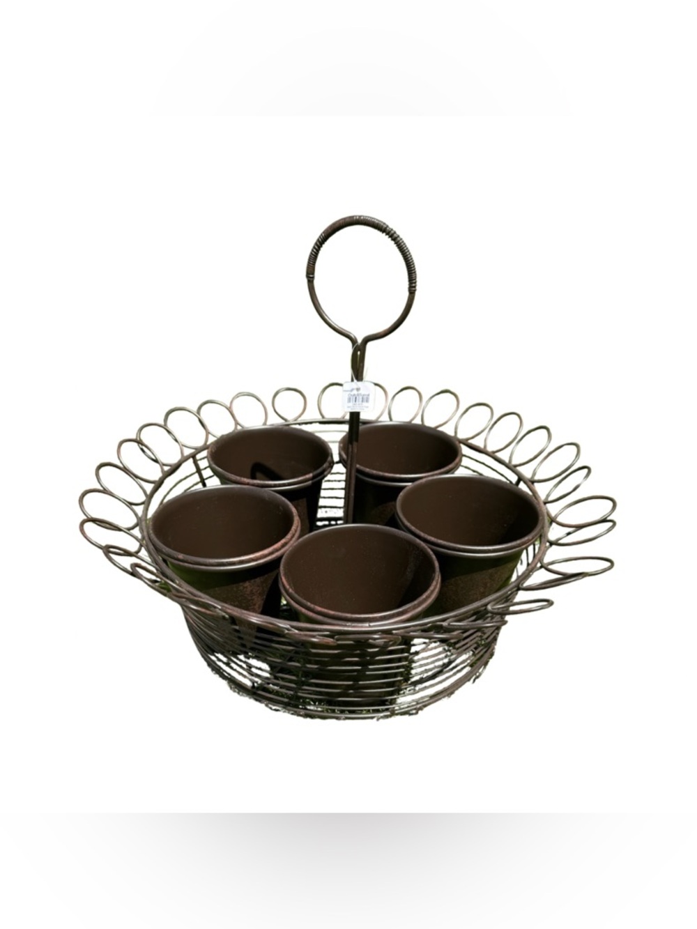 NWT Crate&Barrel Herb Set with Metal Pots